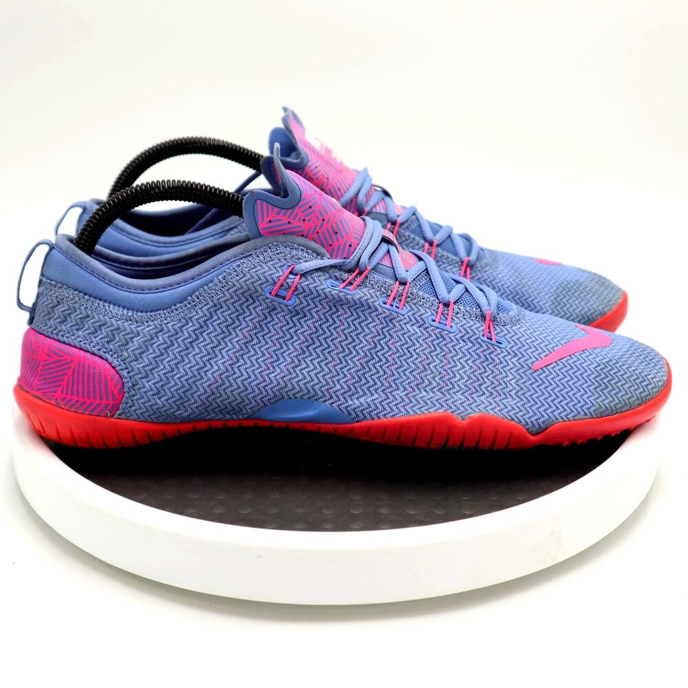 Nike Free 1.0 Cross Bionic Womens Size 10.5 Running Shoes Training Blue Pink